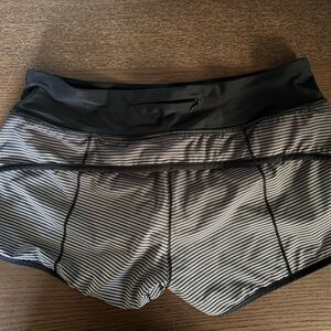 Lululemon Black and White running shorts